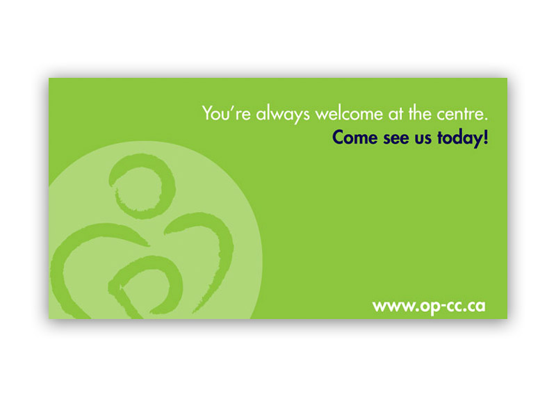 OPCC Business Card - Back design, branding with Bare Bones Marketing in Oakville, Ontario.