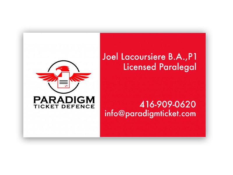 Paradigm Business Card - Front design, branding with Bare Bones Marketing in Oakville, Ontario.