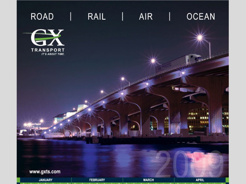 Calendar Design - GX Transport with Bare Bones Marketing in Oakville, Ontario.