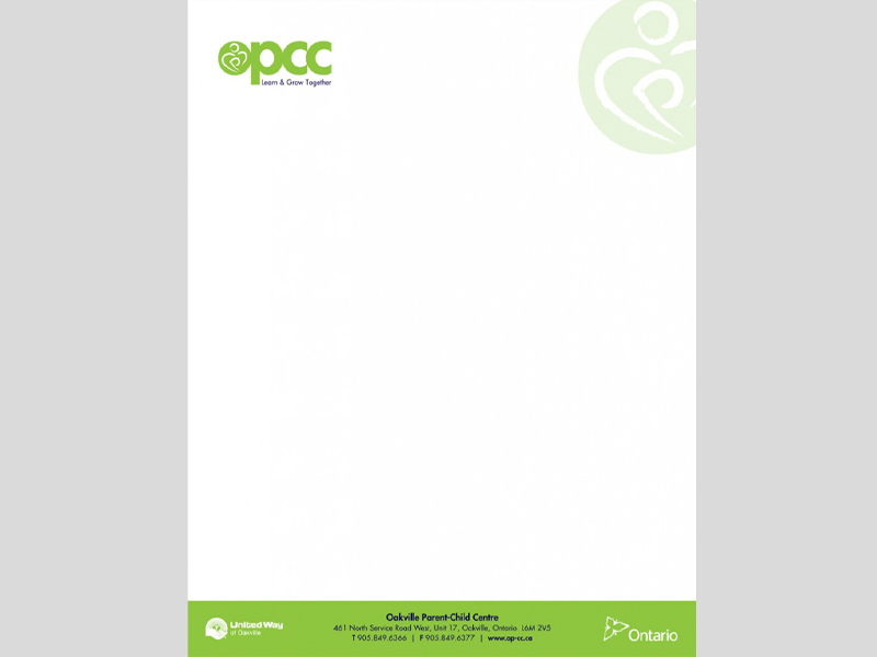 OPCC Letterhead - Stationary products with Bare Bones Marketing in Oakville, Ontario.
