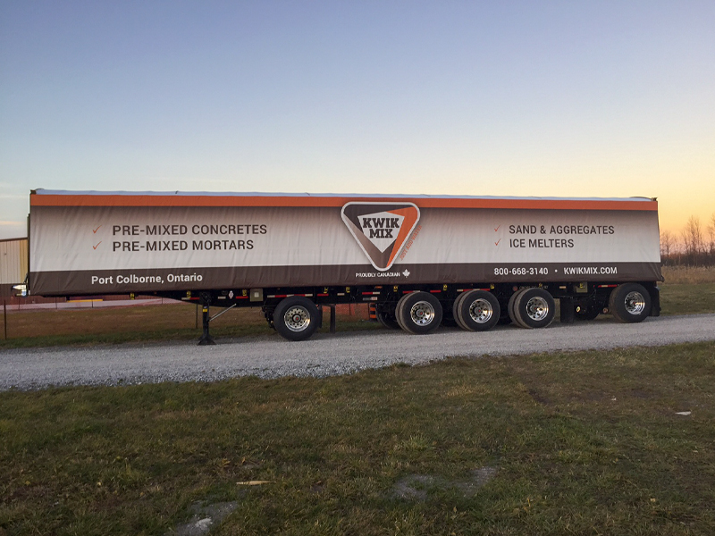 Kwik Mix Truck Wrap - Vehicle Decal Design with Bare Bones Marketing in Oakville, Ontario.