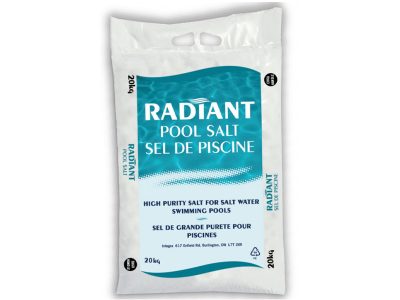 Radiant Pool Salt Bag - Packaging Design with Bare Bones Marketing in Oakville, Ontario.