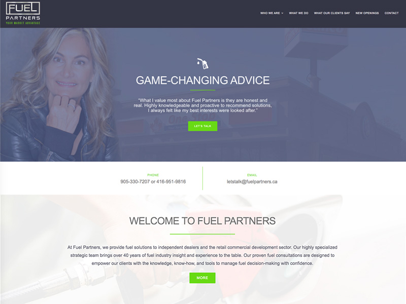 Fuel Partners Web Development - Web Design with Bare Bones Marketing in Oakville, Ontario.