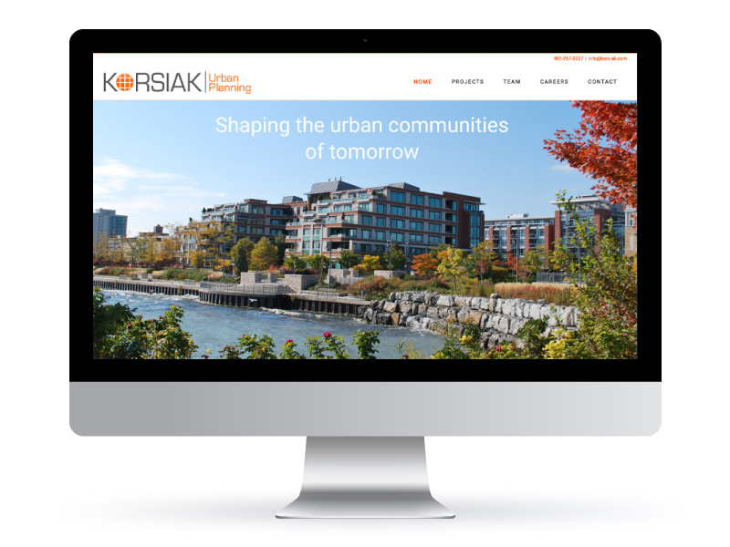 Korsiak Urban Planning - Web design by Bare Bones Marketing in Oakville, Ontario.