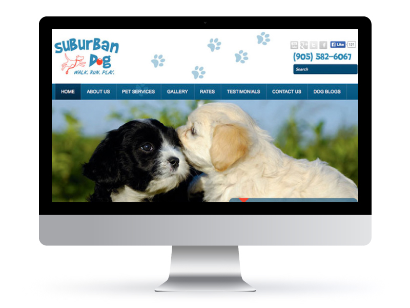 Suburban Dog - Web design by Bare Bones Marketing in Oakville, Ontario.