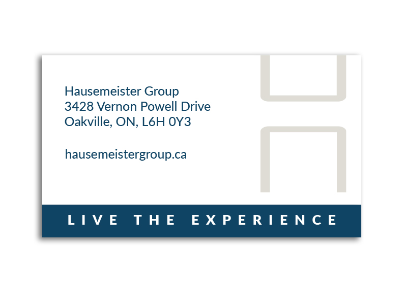 Hausemeister Group - Business card back design by Bare Bones Marketing.